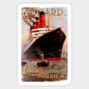 Poster Retro Ship Vintage Cruise Sticker